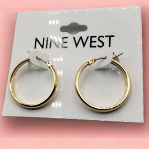 DOUBLED Nine West small Smooth Hoop Earrings
